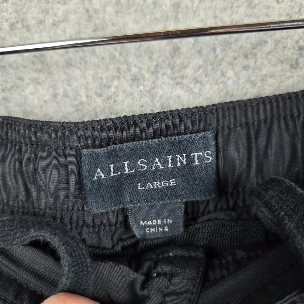 AllSaints Underground Swimshort Mens XL Black Logo Graphic Streetwear Trunks